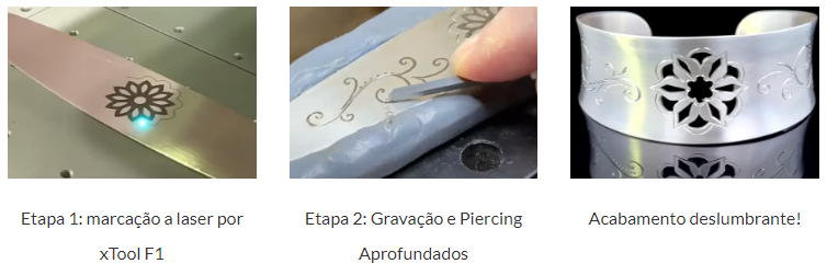 marcação escura para piercing - xtool brasil