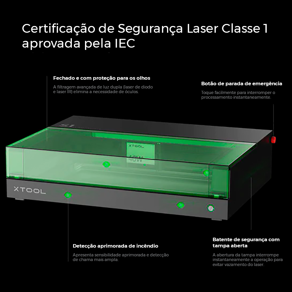 laser de diodo fechado mais seguro e poderoso da xtool - xtool s1 - blog xtool brasil